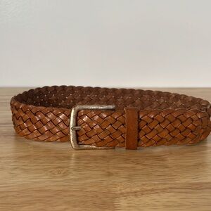 Boho vintage Leather wide braided belt